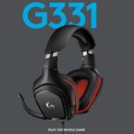 Logitech G331 Wired Over Ear Gaming Headphones, 50 mm Audio Drivers, Rotating Leatherette Ear Cups, 3.5 mm Audio Jack, with mic, Lightweight for PC, Mac, Xbox One, PS4, Nintendo Switch - Black/Red