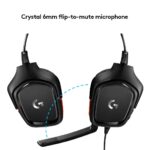 Logitech G331 Wired Over Ear Gaming Headphones, 50 mm Audio Drivers, Rotating Leatherette Ear Cups, 3.5 mm Audio Jack, with mic, Lightweight for PC, Mac, Xbox One, PS4, Nintendo Switch - Black/Red - Image 2