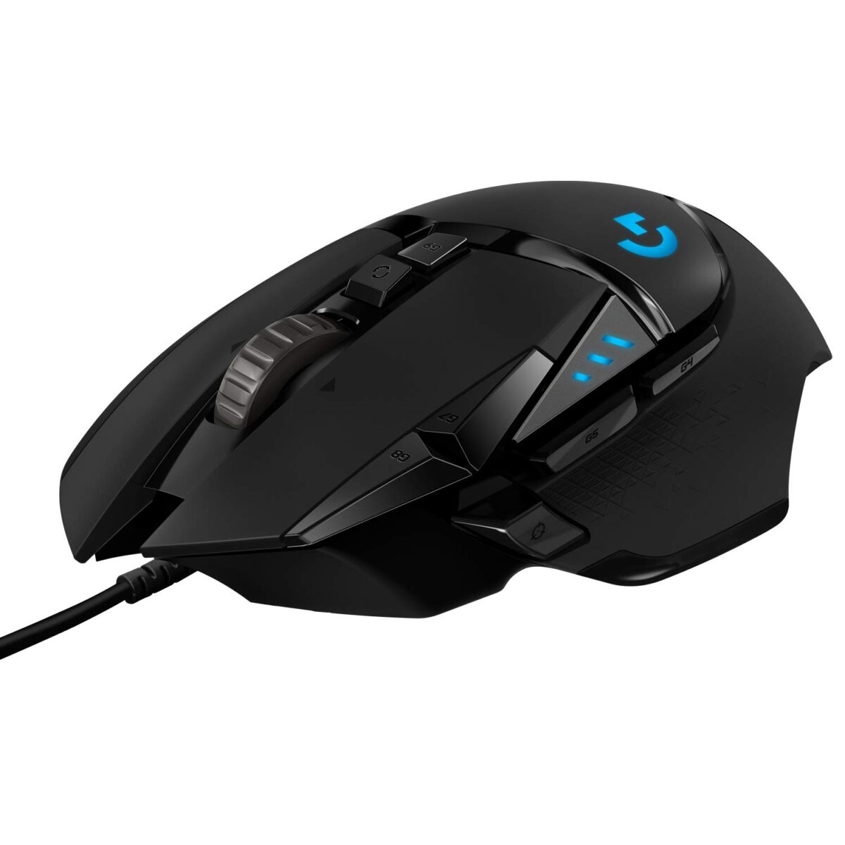 Logitech G502 Hero High Performance Wired USB Gaming Mouse, Hero 25K Sensor, 25,600 DPI, RGB, Adjustable Weights, 11 Programmable Buttons, On-Board Memory, PC/Mac - Black - Image 1
