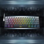 Redragon K617 Rapid Trigger Gaming Keyboard, 60% 61 Keys Wired Mechanical Keyboard w/Hyper-Fast Actuation, Dedicated Magnetic Switch, Actuation Point Adjustable, 8K Hz Polling Rate, Misty Grey - Image 2