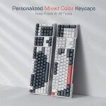 Redragon K668 RGB Gaming Keyboard, 104 Keys + Extra 4 Hotkeys Wired Mechanical Keyboard w/Sound Absorbing Foams, Upgraded Hot-swappable Socket, Mixed Color Keycaps, Red Switch - Image 4