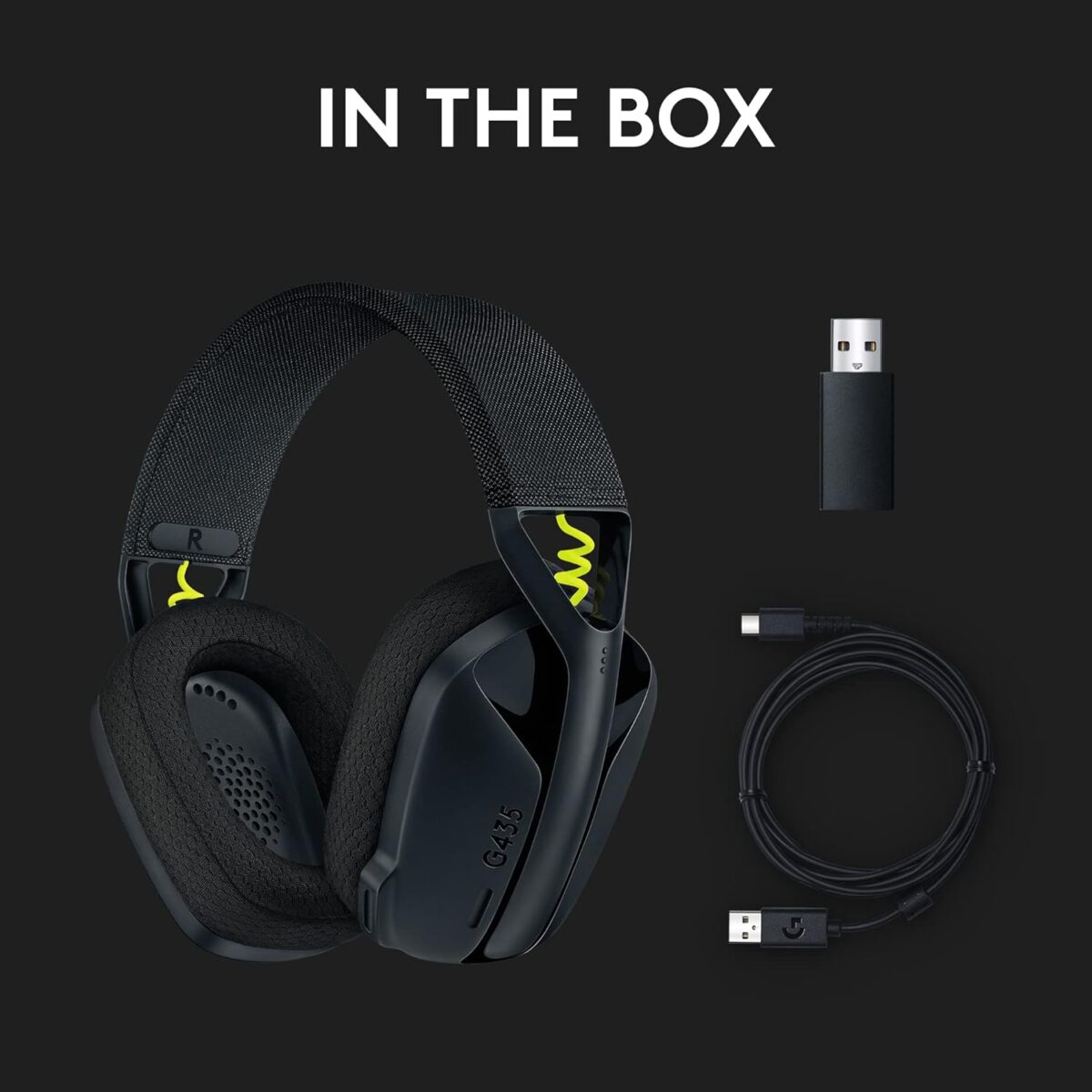 Logitech G435 Light Speed and Lightweight Gaming Bluetooth Wireless Over Ear Headphones with Mic, 18H Battery, Compatible for Dolby Atmos, Pc, Ps4, Ps5, Mobile - Image 2