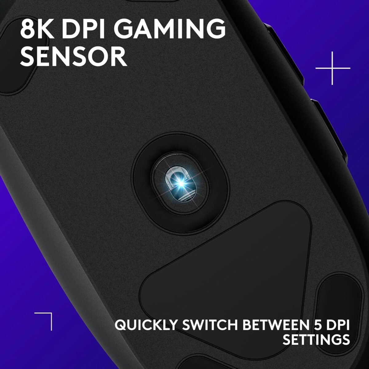 Logitech G203 Wired Gaming Mouse, 8,000 DPI, Rainbow Optical Effect LIGHTSYNC RGB, 6 Programmable Buttons, On-Board Memory, Screen Mapping, PC/Mac Computer and Laptop Compatible - Black - Image 7