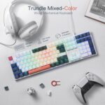 Redragon K668 RGB Gaming Keyboard, 104 Keys + Extra 4 Hotkeys Wired Mechanical Keyboard w/Sound Absorbing Foams, Upgraded Hot-swappable Socket, Mixed Color Keycaps, Red Switch - Image 8