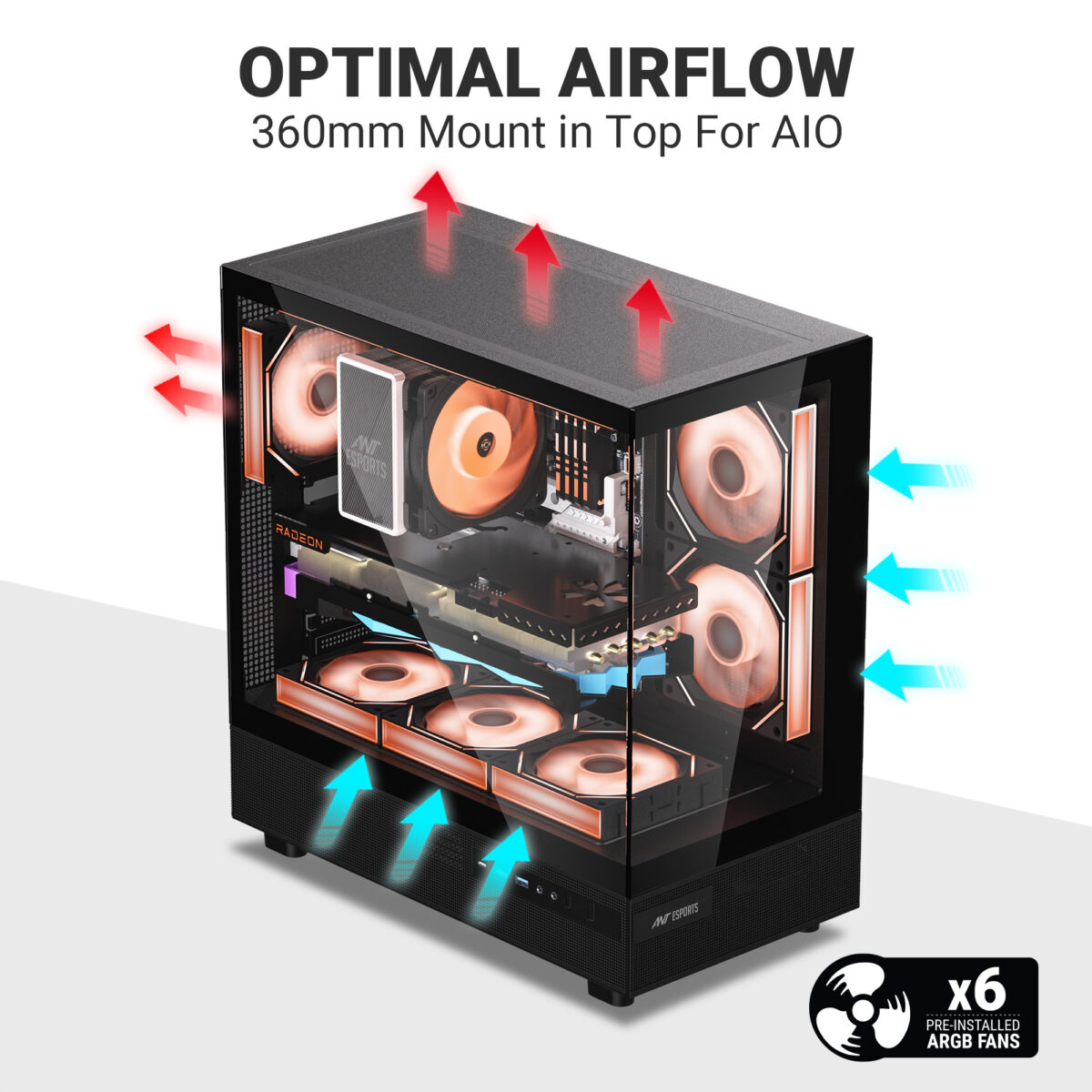 Ant Esports Crystal X6 Cabinet - Image 6