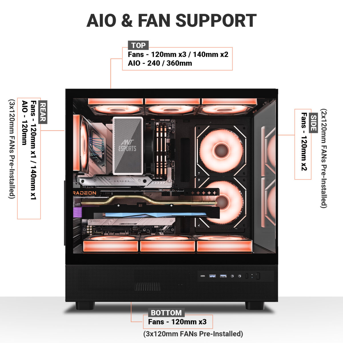Ant Esports Crystal X6 Cabinet - Image 7