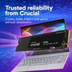 Crucial P310 1TB 2280 PCIe Gen4 3D NAND NVMe M.2 SSD – Up to 7,100 MB/s – Shift up to Gen4 – Internal Solid State Drive (PC) – CT1000P310SSD801 - Image 2