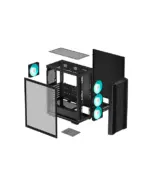 Deepcool CC560 WO V2 Mid Tower Cabinet with USB 2.0 and USB 3.0 Ports Compatible with Gaming Console  (Black) - Image 4