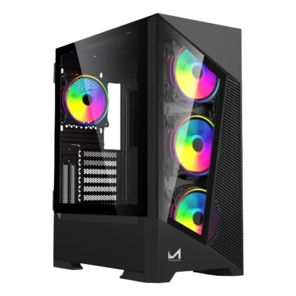 Ice Master Trendy ARGB Gaming Cabinet with Tempered Glass & USB Type-C Front I/O – High Airflow PC Case