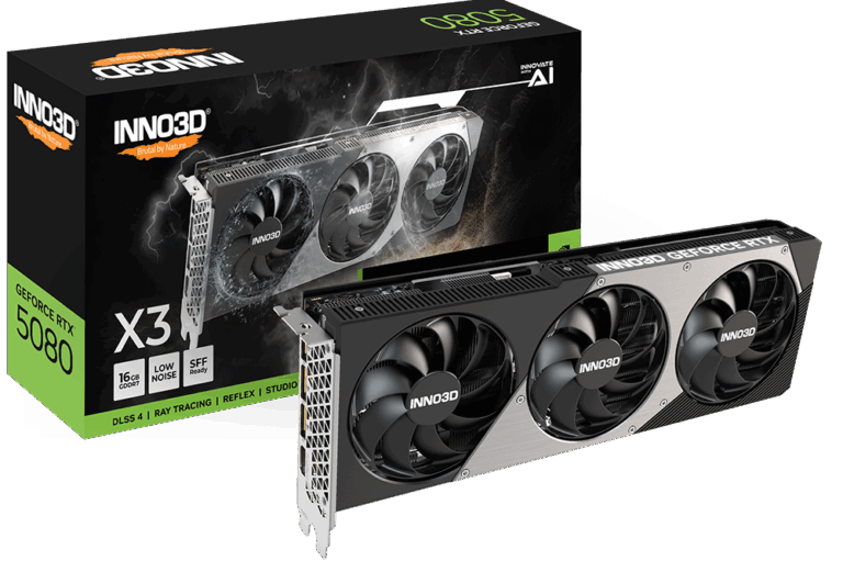 INNO3D GeForce RTX 5080 X3 16GB GDDR7 Graphics Card