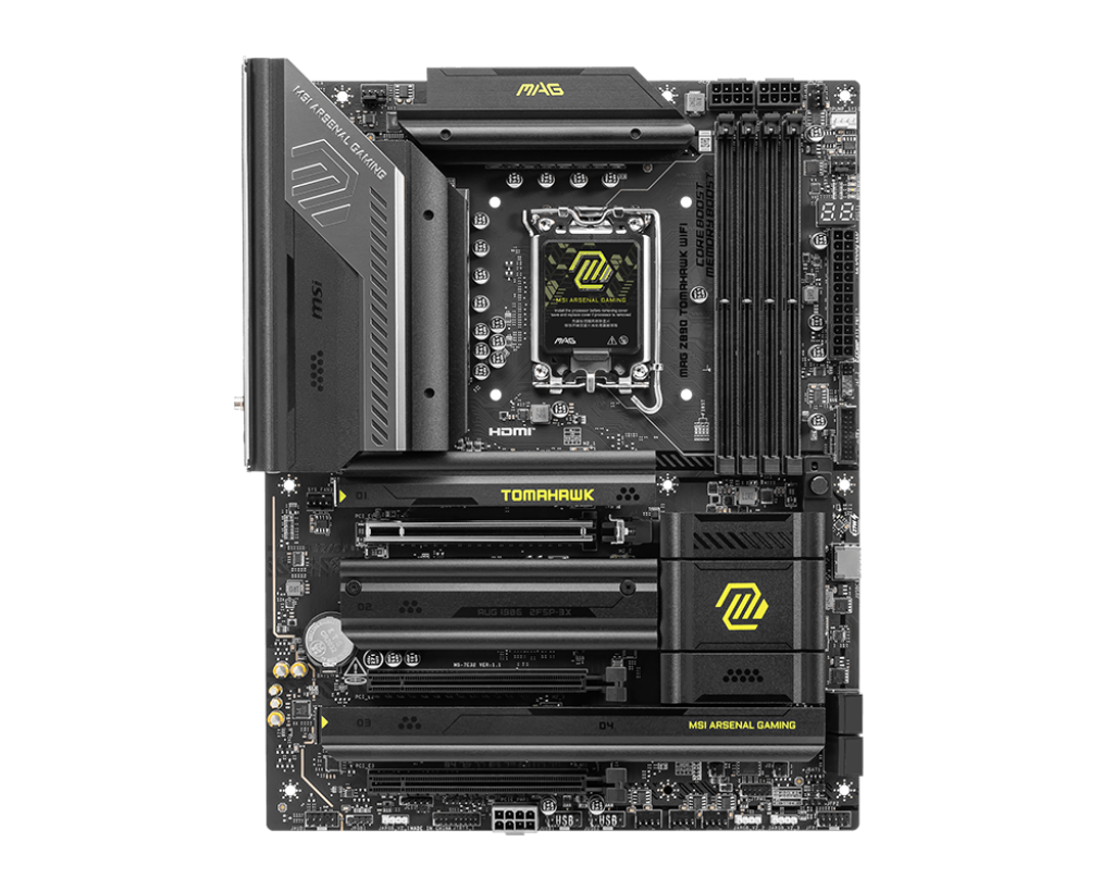 MSI MAG Z890 Tomahawk WiFi Motherboard 1 MSI MAG Z890 Tomahhawk WiFi (LGA 1851) ATX Motherboard – DDR5 9200+ OC, PCIe 5.0, Wi-Fi 7, Thunderbolt 4 - Image 2
