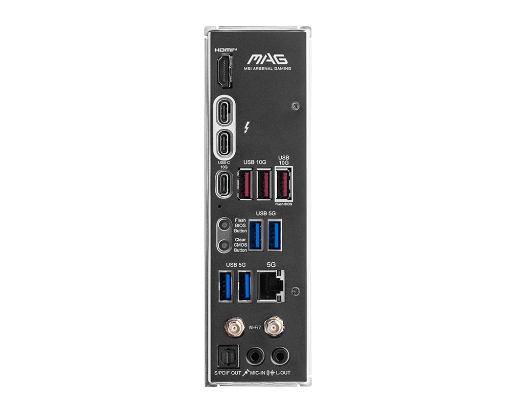 MSI MAG Z890 Tomahawk WiFi Motherboard 4 MSI MAG Z890 Tomahhawk WiFi (LGA 1851) ATX Motherboard – DDR5 9200+ OC, PCIe 5.0, Wi-Fi 7, Thunderbolt 4 - Image 5