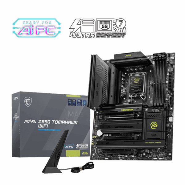MSI MAG Z890 Tomahhawk WiFi (LGA 1851) ATX Motherboard – DDR5 9200+ OC, PCIe 5.0, Wi-Fi 7, Thunderbolt 4