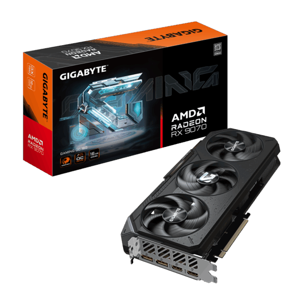 Gigabyte Radeon RX 9070 Gaming OC 16GB GDDR6 Graphics Card | RDNA 4 | PCIe 5.0 | Ray Tracing | AI & 4K Gaming Performance GPU