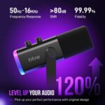 FIFINE AmpliGame AM8T XLR/USB Dynamic Gaming Microphone Kit with RGB and Boom Arm - Image 8