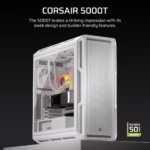 CORSAIR 5000T Mid-Tower PC Case, White - Image 9