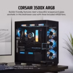 Corsair Chassis 3500X RGB Tempered Glass Mid-Tower, Black - Image 14
