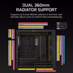 Corsair Chassis Frame 5000D RS ARGB - - Mid-Tower PC Case without PSU, Black - Image 6