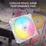 Corsair Fan RS120 ARGB, 120mm ARGB Fan, Single Pack - White - Image 9