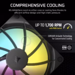 Corsair Fan RS140 ARGB, 140mm ARGB Fan PWM, Single Pack - Black - Image 4