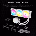 Corsair Nautilus 360 RS ARGB Liquid CPU Cooler White - Image 7