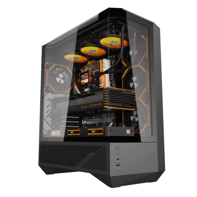 DarkFlash DY460 ATX Black Desktop Cabinet