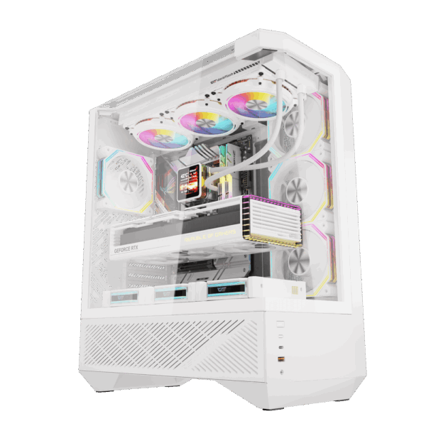 DarkFlash DY460 ATX White Desktop Cabinet
