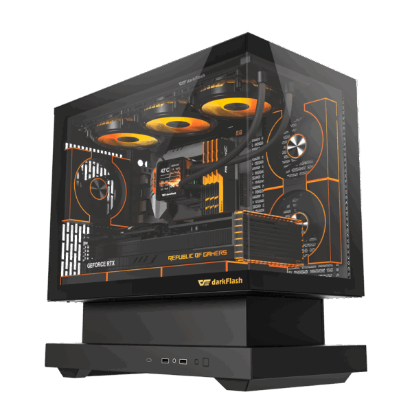 DarkFlash Floatron F1 M-ATX Black Cabinet