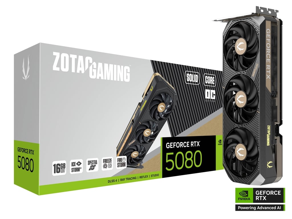 ZOTAC GAMING GeForce RTX 5080 Solid Core OC ZOTAC GAMING GeForce RTX 5080 Solid Core OC