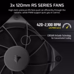 Corsair Nautilus 360 LCD, 360mm Radiator, Liquid CPU Cooler With Heatsink - Image 2
