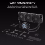 Corsair Nautilus 360 LCD, 360mm Radiator, Liquid CPU Cooler With Heatsink - Image 7