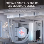 Corsair Nautilus 360 RS LCD White, 360mm Radiator, Liquid CPU Cooler With Heatsink - Image 9