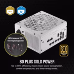 Corsair RM750x Shift 80 Plus Gold Fully Modular ATX Power Supply - White - Image 10