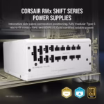Corsair RMx Shift White Series, RM850x Shift White, 850 Watt, 80 PLUS GOLD Certified, Fully Modular Power Supply -   (R-41178250) - Image 11