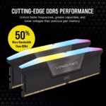 CORSAIR Vengeance RGB 64GB (2 x 32GB) DDR5 6000MHz CL30 Desktop Memory Kit – Black - Image 8