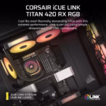 Corsair iCUE Link Titan 420 RX RGB AIO Liquid CPU Cooler Black - Image 10