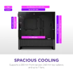 NZXT Chassis H3 Flow mATX Black Cabinet 4