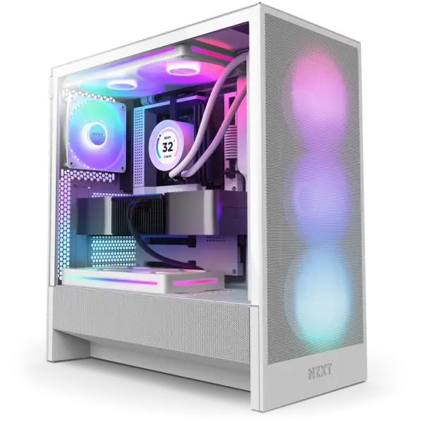 NZXT Chassis H5 Flow RGB mATX White Case