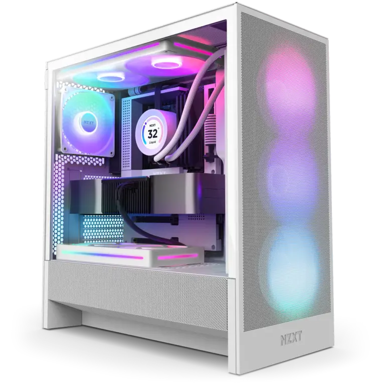 NZXT Chassis H5 Flow RGB mATX White Case