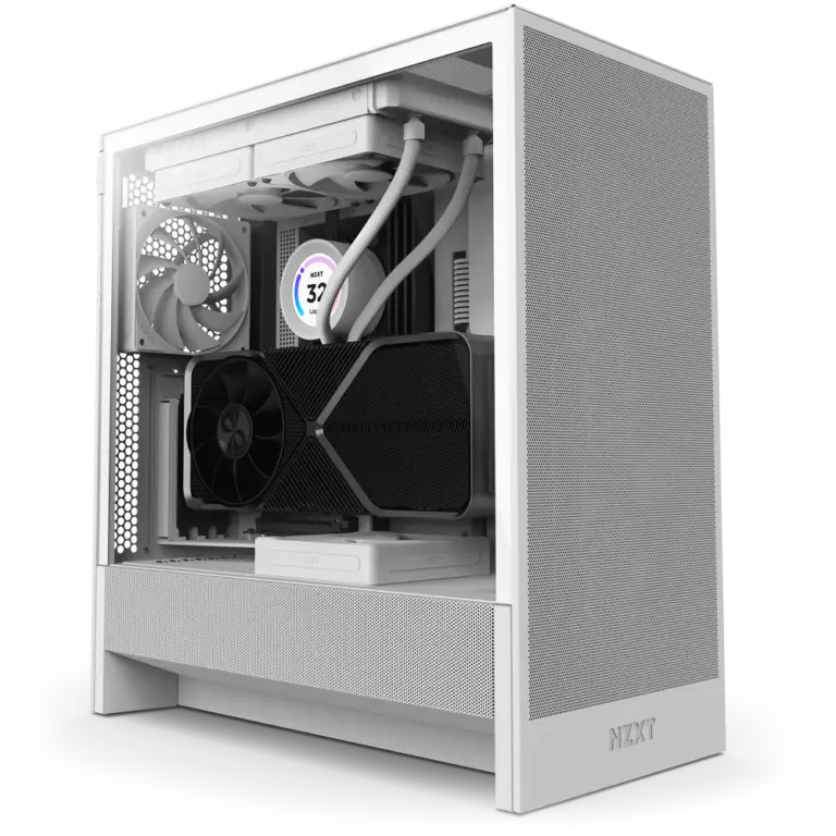 NZXT Chassis H5 Flow White mATX Cabinet