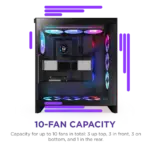 NZXT Chassis H7 Flow RGB (2024) Mid-Tower ATX Case - All Black - CM-H72FB-R1 - Image 3