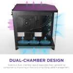 NZXT Chassis H9 Flow (2025) Dual-Chamber Mid-Tower Case without PSU - All Black - CM-H92FB-01 - Image 4