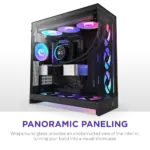 NZXT Chassis H9 Flow RGB (2025) Dual-Chamber Mid- Tower Case without PSU w/ RGB  - All Black- CM-H92FB-R1 - Image 4
