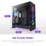 NZXT Chassis H9 Flow RGB Plus Black Case 1