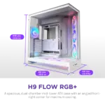 NZXT Chassis H9 Flow RGB Plus White Case 1