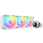 Kraken 360 RGB - 360mm AIO liquid cooler w/ 1.54in. Display, RGB Controller and RGB Hub Fans (White) - RL-KR360-W1