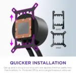 Kraken Elite 360 RGB V2 - 360mm AIO liquid cooler w/ Display and RGB Core Fan - Single Frame (Black) - RL-KR36E-B2 - Image 7