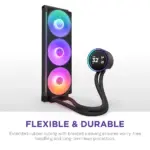Kraken Elite 360 RGB V2 - 360mm AIO liquid cooler w/ Display and RGB Core Fan - Single Frame (Black) - RL-KR36E-B2 - Image 5