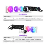 Kraken Elite 360 RGB V2 - 360mm AIO liquid cooler w/ Display and RGB Core Fan - Single Frame (Black) - RL-KR36E-B2 - Image 4