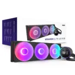 NZXT Kraken Elite 420 RGB V2 - 420mm AIO liquid cooler w/ Display and RGB Core - Single Frame (Black) - RL-KR42E-B2 - Image 2